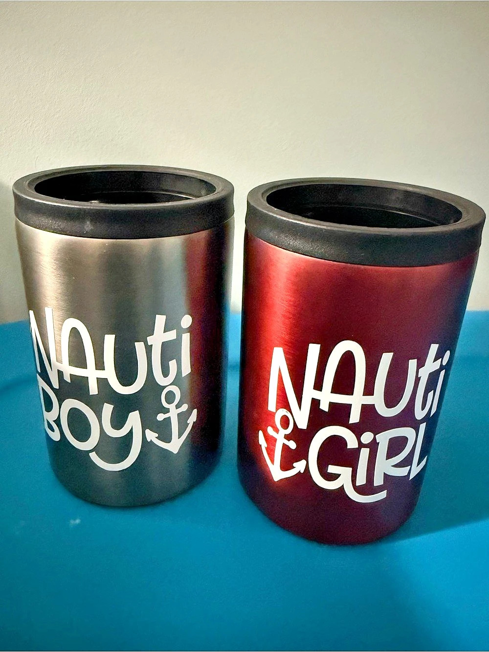Nautical drink koozie set - brand new!